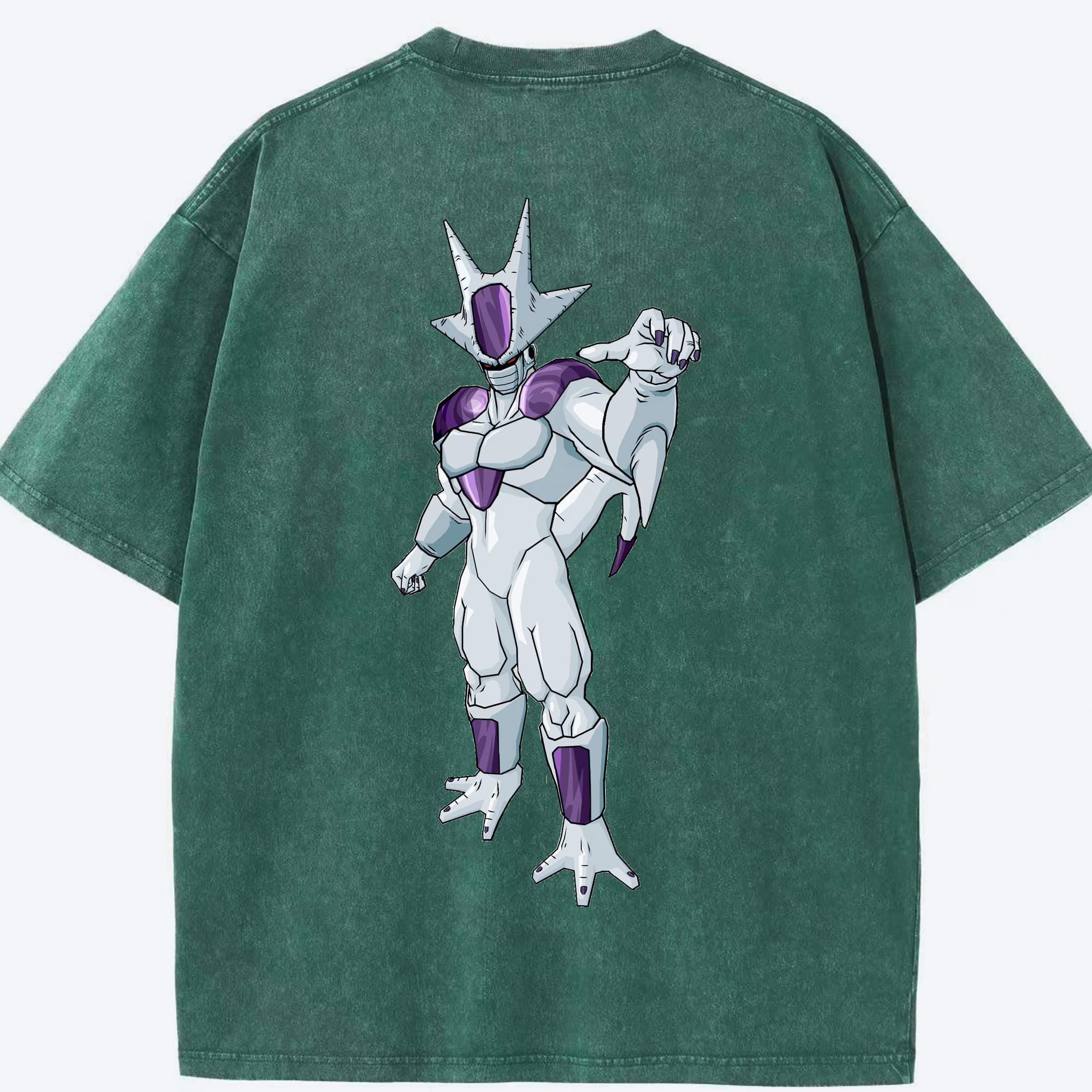 （画像用） ドラゴンボール クウラ DRAGON BALL Cooler Coora 綿100% ヴィンテージ風 半袖Tシャツ（背面プリント）